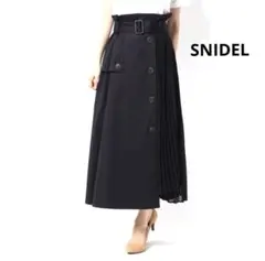 SNIDEL スナイデル　ロングスカート　マキシ　プリーツロングスカート　黒