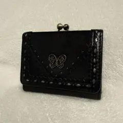 【極美品】ANNA SUI レザー 三つ折り財布 がま口 裏地総柄 ロゴ 黒 2026年最新】3つ折り財布 anna suiの人気アイテム - メルカリ