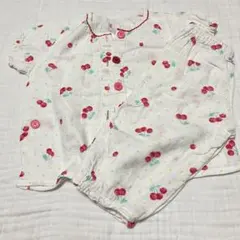110★コンビミニ Combi mini キッズ 半袖ガーゼパジャマ チェリー柄のサムネイル
