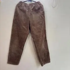 GU コーデュロイ ロングパンツ ブラウン 150cm