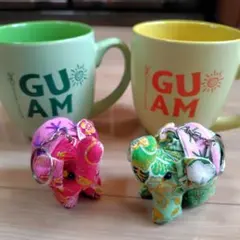 GUAM 陶器製 マグカップ 2色セット おまけ付