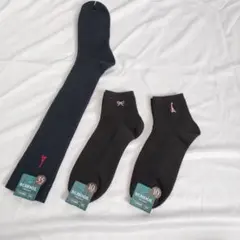 【新品３足組】tutuannaスクール 刺繍ソックス