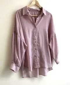 INGNI オーバーサイズ　シアーシャツ　長袖　Mサイズ　ピンク