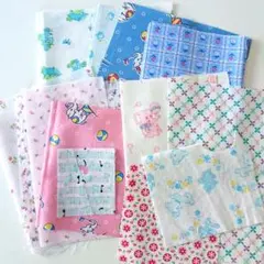 SALE～現品限り！❹❺❻❼ビンテージファブリックハギレセット(即購入⭕)