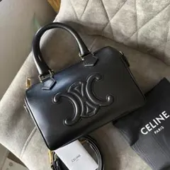 CELINE セリーヌ トリオンフ キュイル ボストンバッグ ブラック 2WAYのサムネイル