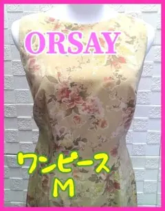 ❁⃘*.゜ORSAY 花柄 ノースリーブ ワンピース M ファスナー付き❁⃘*のサムネイル