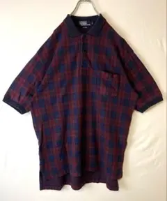 90s Polo Ralph Lauren チェック柄 ポロシャツ カナダ製 L