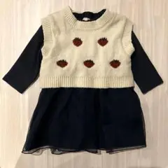petit main ベストつきOPロンパース 70サイズ