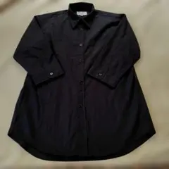 ARBE SHIRT オーバーサイズ 黒 ボタンアップシャツ 五分袖