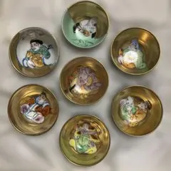 九谷焼 七福神 ぐい呑み 7客セット 金彩 陶器 お猪口 - メルカリ