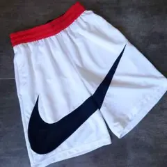 極美品 NIKE Basketball ビッグスウッシュ バスケパンツ ホワイト