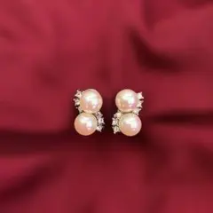パール イヤリング シルバー スワロフスキー パール 華やか 上品 フォーマル