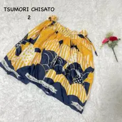 ツモリチサト【M】花柄ミニスカート　春夏　裏地あり　コットン　個性的　ガーリーのサムネイル