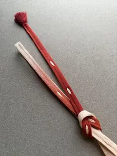 帯締め　平組　撚り房　二色ぼかし