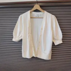 BANANA REPUBLIC パフスリーブVネックカーディガンのサムネイル