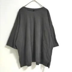 〈ユニクロ〉半袖Ｔシャツ　綿100%　ダークグレー　XL