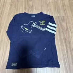 ネイビー 長袖カットソー ランプデザイン