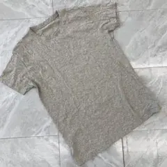 Tシャツ クルーネック 半袖 無地 シンプル 綿100％ グレー Lサイズ
