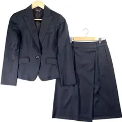 【極美品】NEWYORKERレディーススーツ セットアップ ダークグレー 就活