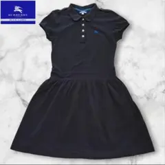 バーバリー ポロワンピース ひざ丈 レディース 38サイズ ネイビー