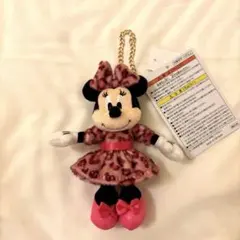 ディズニー　ヒョウ柄　ミニー　ぬいば　ぬいぐるみバッジ　キーホルダー 希少》ディズニー ミニーマウス ぬいぐるみバッジ ヒョウ柄 モノトーン