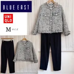 美品！BLUE EAST、UNIQLOツイード フォーマルパンツスーツM