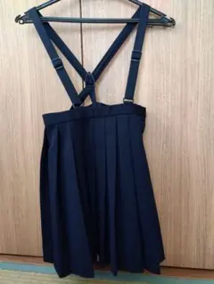 ネイビー　プリーツスカート