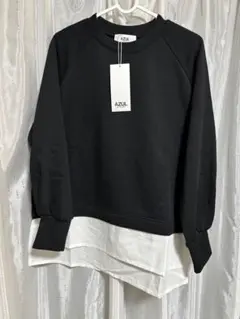 タグ付き　新品未使用　AZUL 黒 レイヤード長袖Tシャツ S