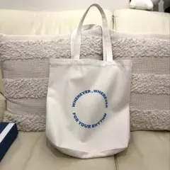 新品未使用 ホワイトキャンバス トートバッグ zyn 限定品