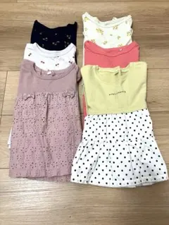 長袖Tシャツ　ロンT 6枚セット　ベビー服 保育園着　女の子