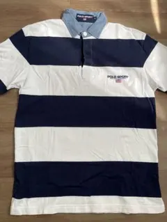 【美品】POLO SPORT ポロシャツ S ネイビー/ホワイトのサムネイル