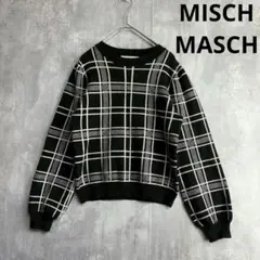 ミッシュマッシュ　長袖　チェック　ニット　セーター　春秋冬