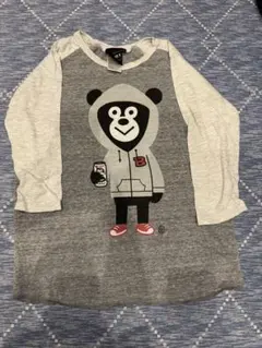 【ビームスティー】ラグランアートTシャツ 7分袖 クマプリント 綿混 カジュアルのサムネイル