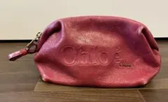 Chloe クロエ　ポーチ　ビビットカラーピンク　化粧ポーチのサムネイル