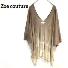 Zoe couture【M/L】シルクポンチョ ベージュ系
