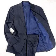 近年モデル◎ JOSEPH セットアップスーツ シアサッカー ネイビー XXL