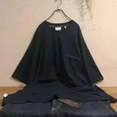 美品【gym master】6.4ozインディゴ天竺メガTee　インディゴブルーのサムネイル