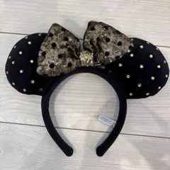 【大人用】ミニーマウス風カチューシャ 黒