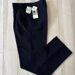 メンズスラックス　ネイビー 裾未処理