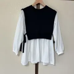 C・O・L・Z・A シャツ ベスト 重ね着風 Sサイズ