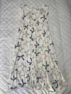 gelato pique リボン柄マキシドレス ルームウエア ワンピース