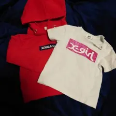 x-girl STAGES パーカー、Tシャツセット売り