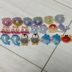 珍海生物 宝石マスコット ラメ入り デコレーション 動物 めんだこ 立体 セット
