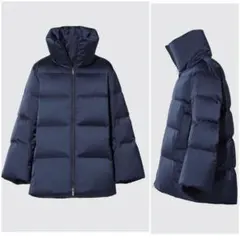 UNIQLO ＋J ボリューム ダウン ジャケット ネイビー　ジルサンダー　S