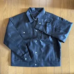 GU ブラックレザージャケット アウター