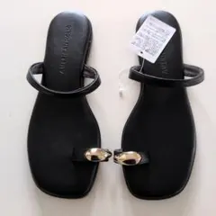 新品☆アメリカンホリック　 トングサンダル ブラック ゴールド　Sサイズのサムネイル