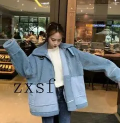 韓国 ファッション レディース ムートンコート ボンバージャケット アウター3