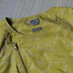 お値下げ アディダス 黄ペイズリ柄ノーカラージャケット アウトドア新品未使用