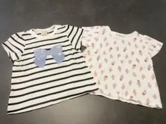 プティマイン　半袖Tシャツ2枚組　80cm