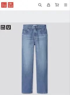 UNIQLO U レギュラーフィットストレートハイライズジーンズ　25インチ